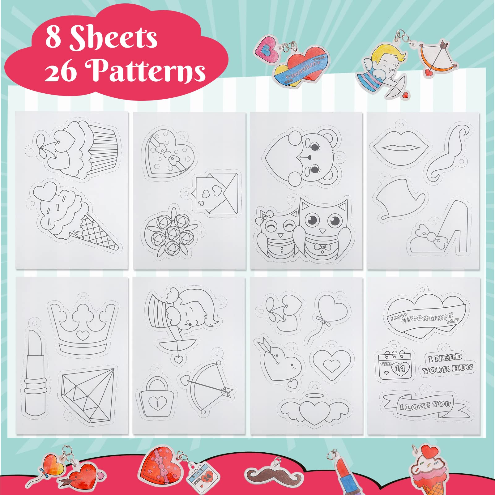 Auihiay 20 Pieces Sanded Shrink Plastic Sheets, Shrink Films Papers Kids  Creative Craft, 7.9 X 5.7 inch / 20 X 14.5 cm