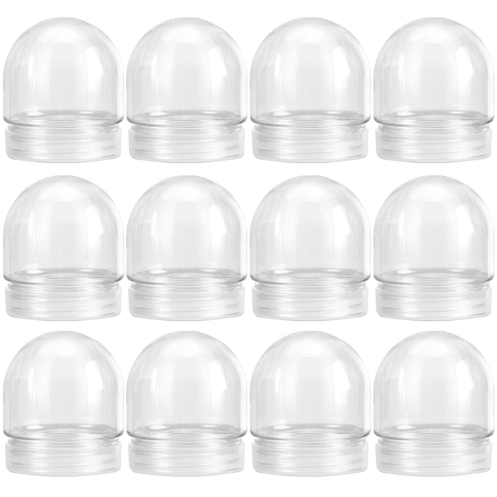 12Pcs Clear Plastic Ornament Balls,DIY Fillable Christmas Ornaments  Balls,Clear Plastic Ornaments for Crafts Fillable,2.4-4inch